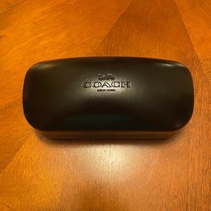Coach Sunglass Case - Black Leather